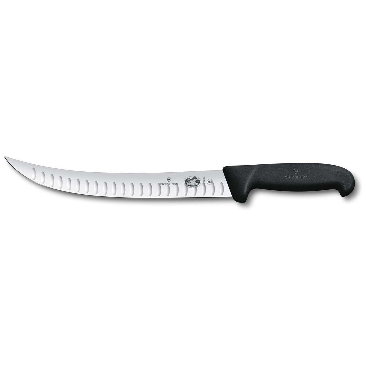 Victorinox Hollow Edge Butcher Knife Curved Narrow Blade 25 cm Fibrox Handle 5.7223.25