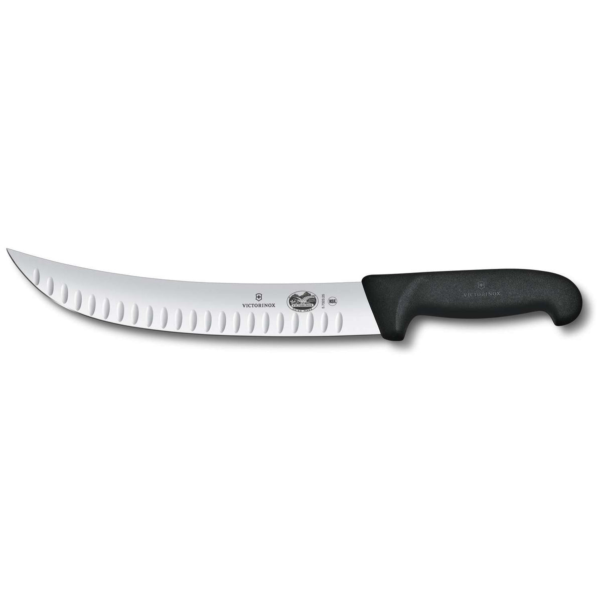 Victorinox Hollow Edge Butcher Knife Curved Blade 25 cm Fibrox Handle 5.7323.25