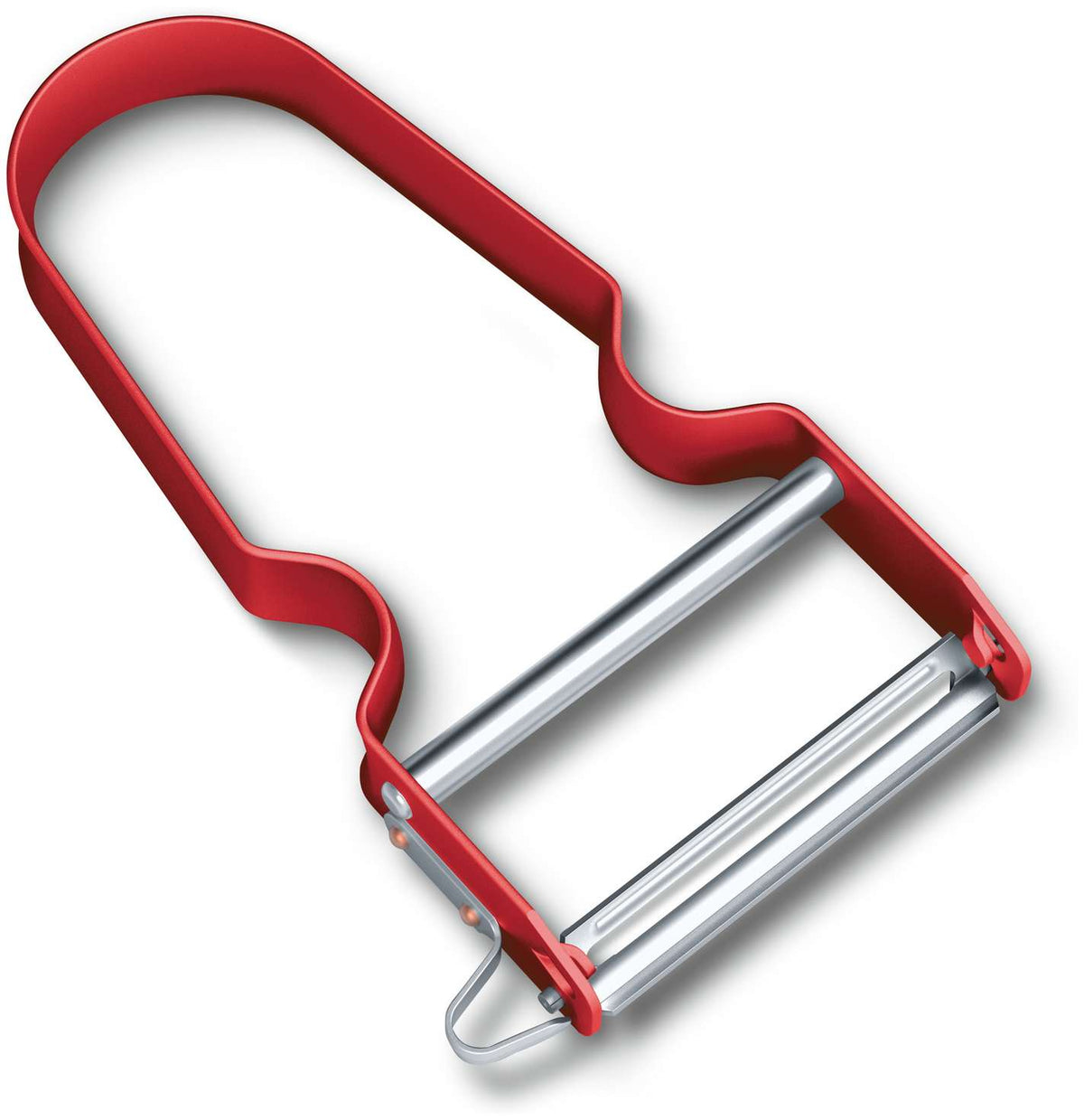 Victorinox Stainless Steel Peeler Horseshoe Red With Metallic Handle 6.0900.1