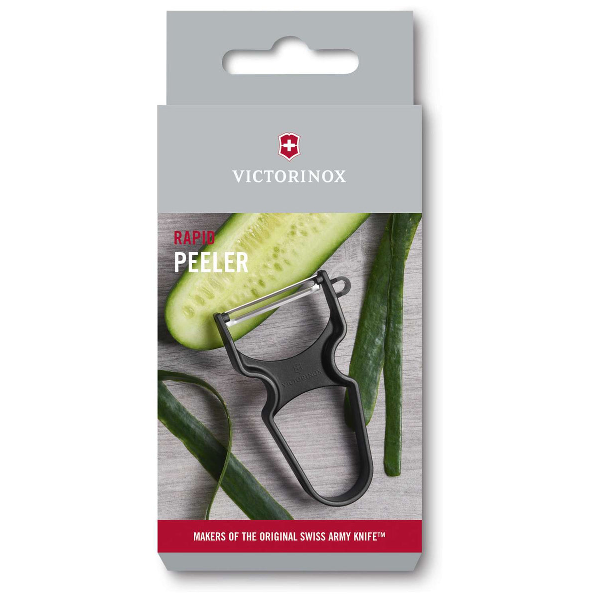 Victorinox Stainless Steel Peeler Horseshoe Black With Plastic Handle 6.0930.3