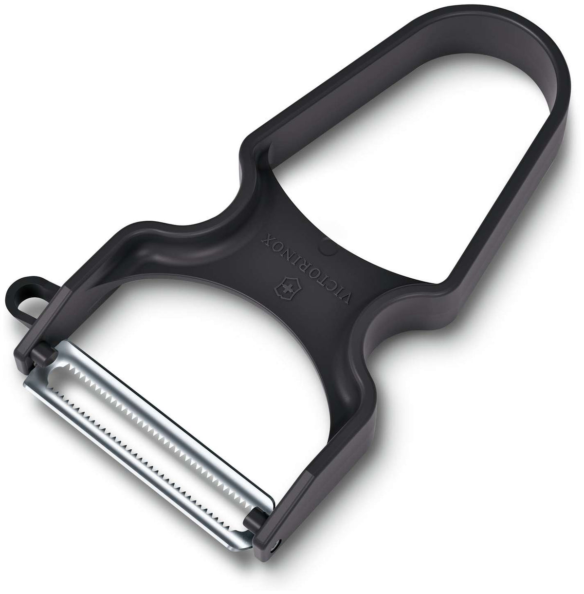 Victorinox Stainless Steel Serrated Peeler Horseshoe Black With Plastic Handle 6.0933.3