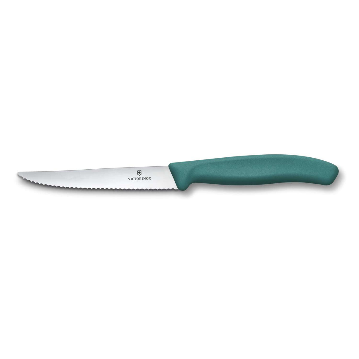 Victorinox Serrated Steak Knife 11 cm Green Handle Swiss Classic 6.7234.C1