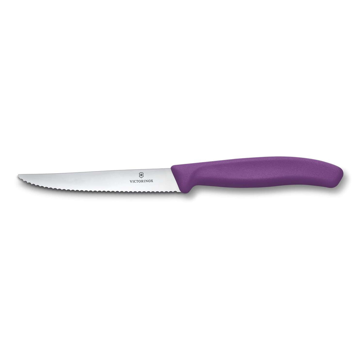 Victorinox Serrated Steak Knife 11 cm Purple Handle Swiss Classic 6.7235.C1