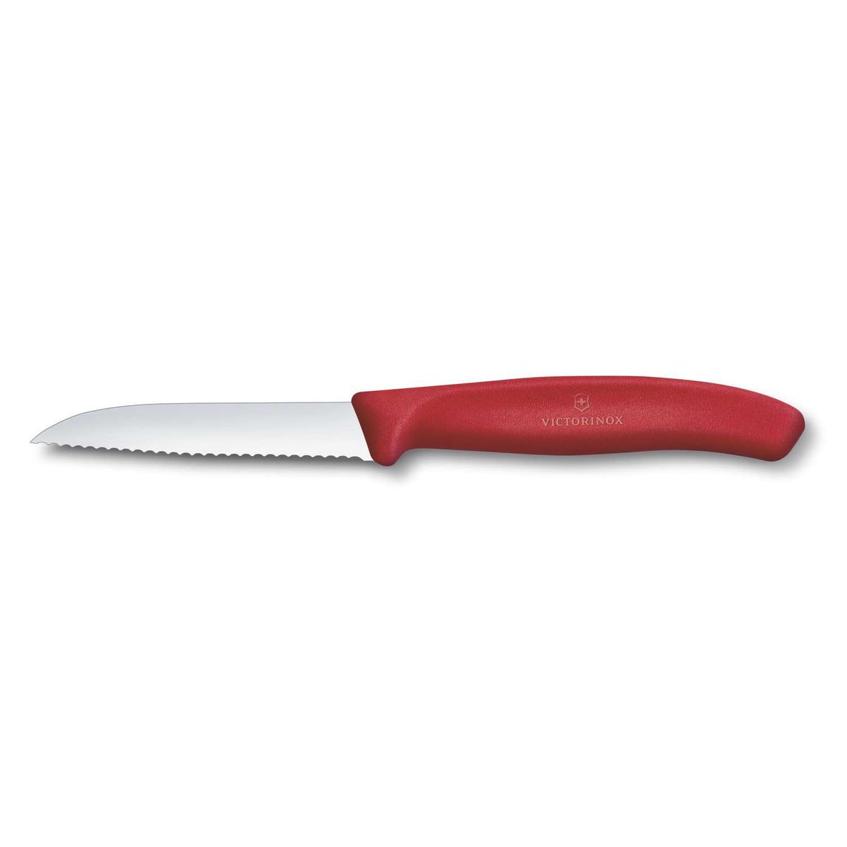 Victorinox Serrated Paring Knife 8 cm Straight Edge Red Handle Swiss Classic 6.7431.C1