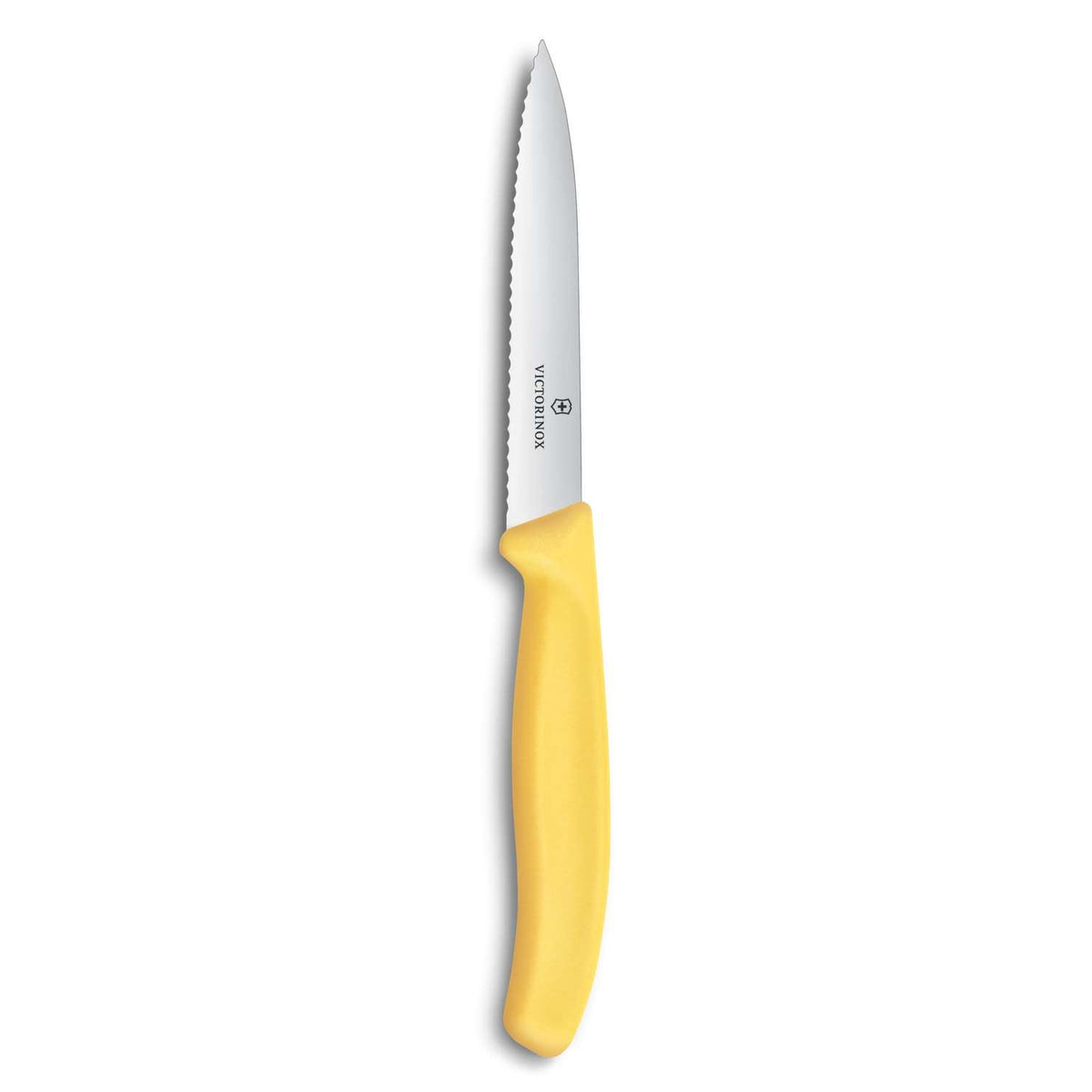 Victorinox Serrated Paring Knife 10 cm Yellow Handle Swiss Classic 6.7738.C1