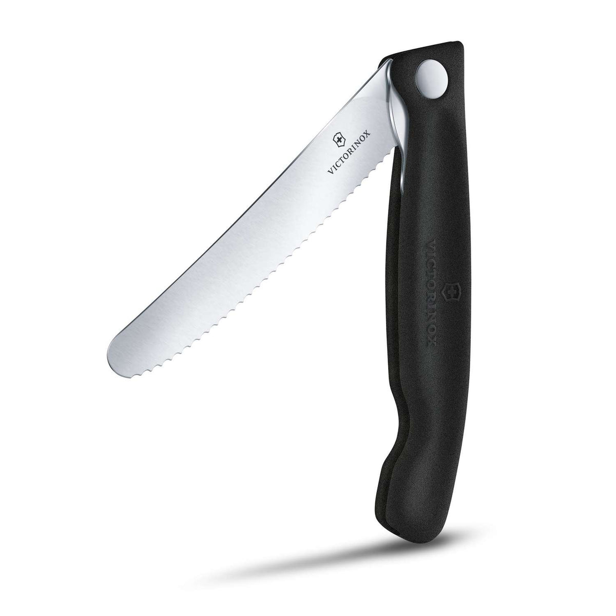 Victorinox Serrated Foldable Kitchen Knife 11 cm Black Handle Swiss Classic 6.7833.FB
