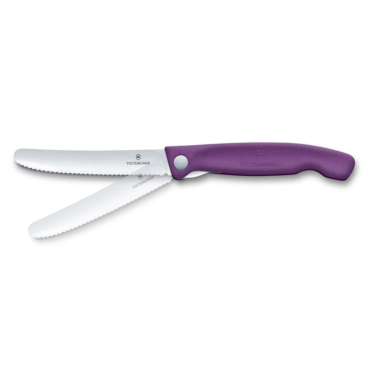 Victorinox Serrated Foldable Kitchen Knife 11 cm Purple Handle Swiss Classic 6.7835.FC1
