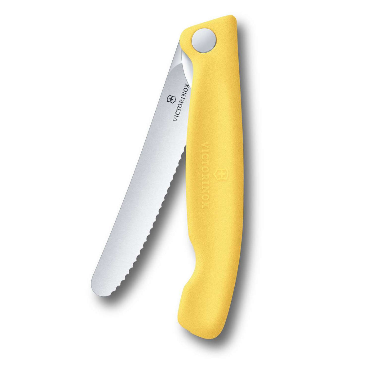 Victorinox Serrated Foldable Kitchen Knife 11 cm Yellow Handle Swiss Classic 6.7838.FC1