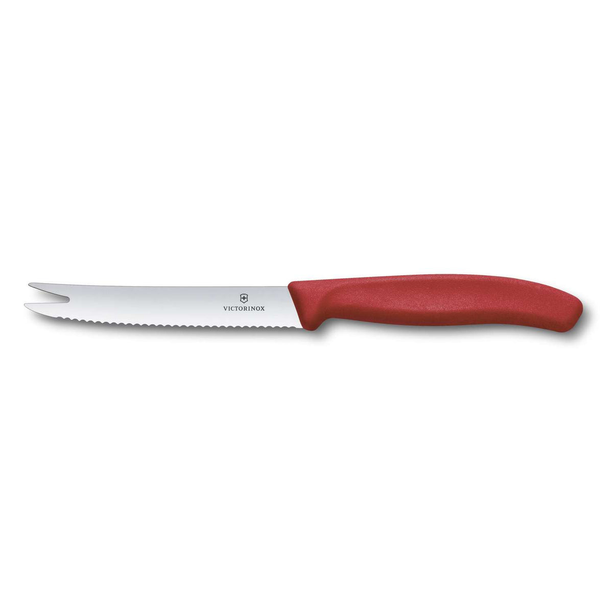 Victorinox Serrated Cheese and Sausage Knife 11 cm Red Handle Swiss Classic 6.7861.C1