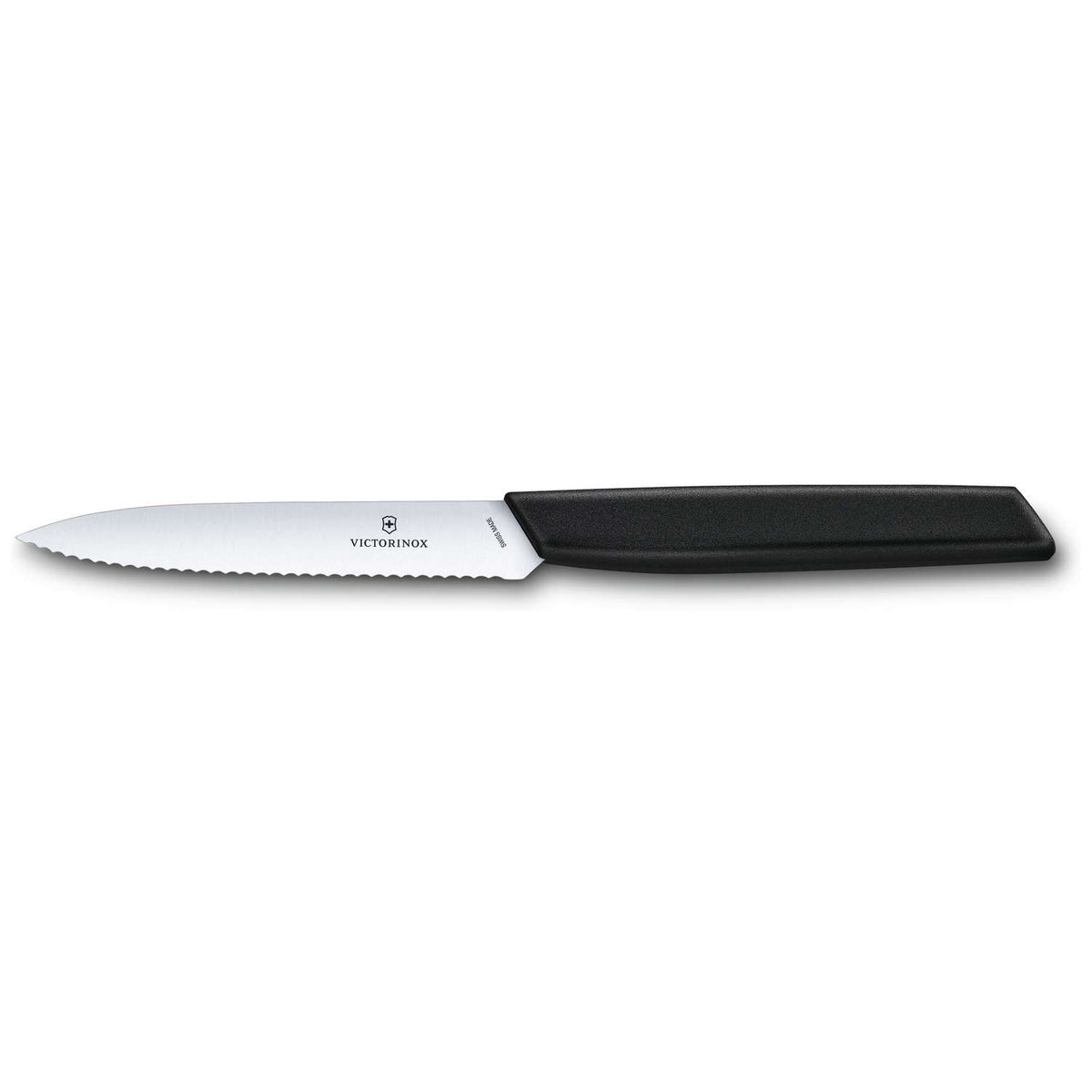 Victorinox Utility Knife 10 cm Serrated Black Swiss Modern 6.9003.10W