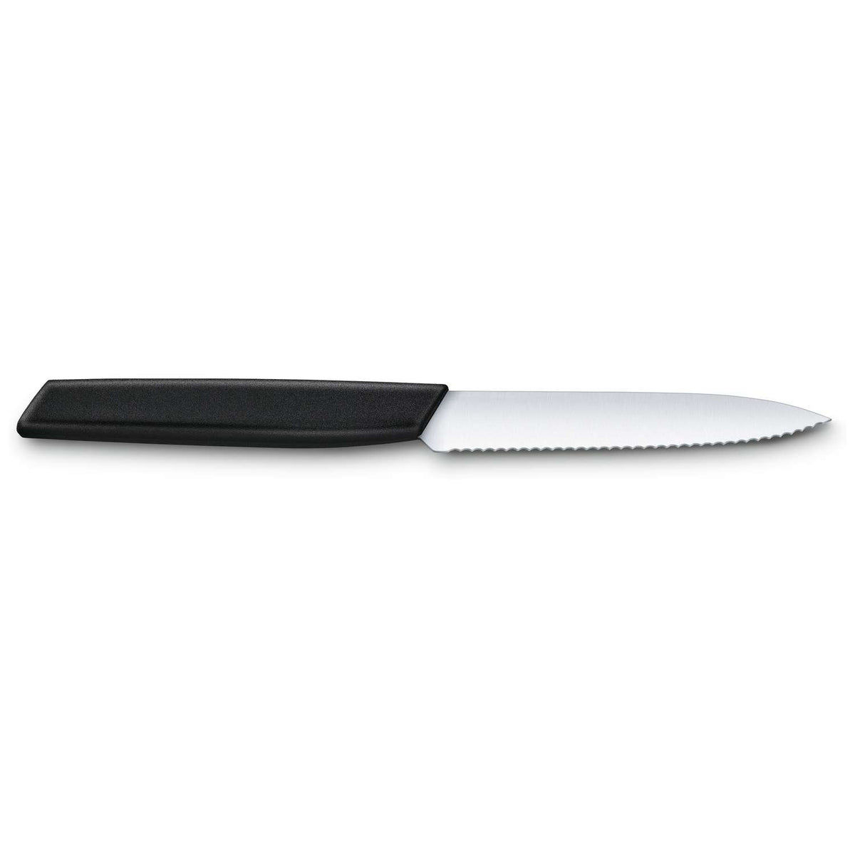 Victorinox Utility Knife 10 cm Serrated Black Swiss Modern 6.9003.10W