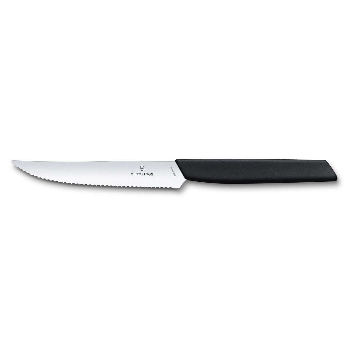Victorinox Serrated Steak Knife 12 cm Black Swiss Modern 6.9003.12W