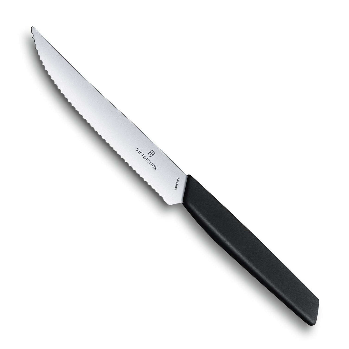 Victorinox Serrated Steak Knife 12 cm Black Swiss Modern 6.9003.12W