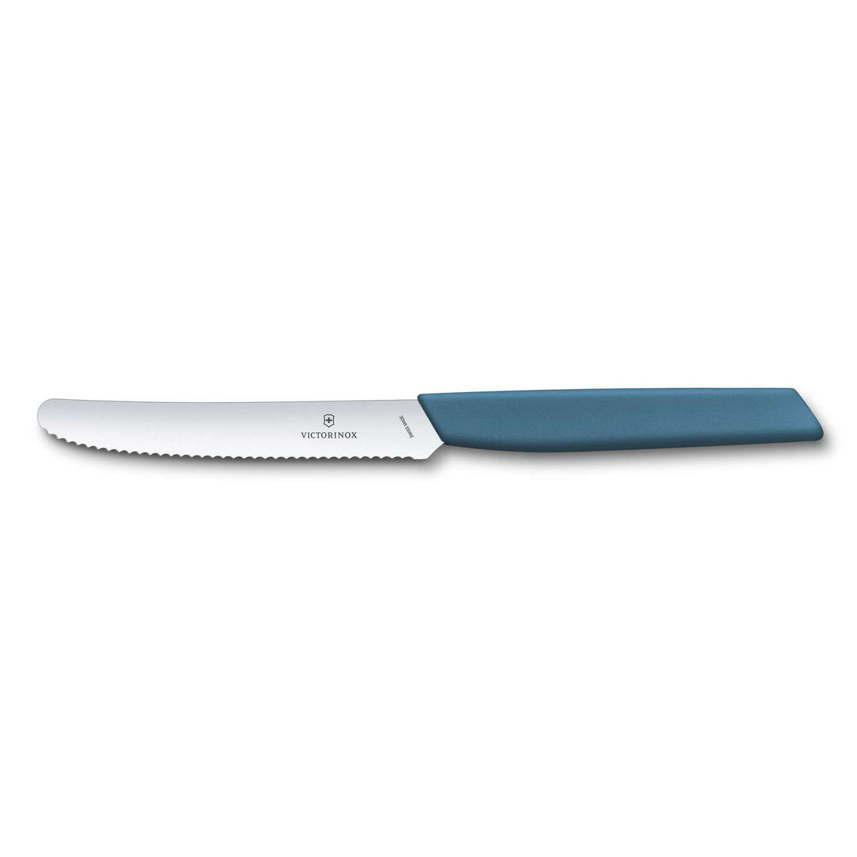 Victorinox Round Utility Knife 11 cm, Serrated, Blue Pastel Swiss Modern