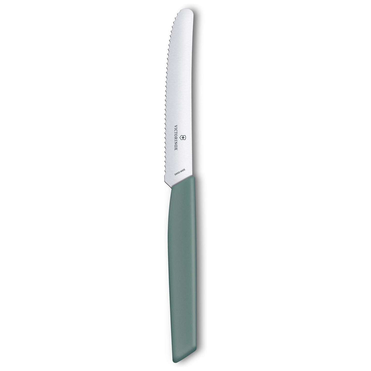 Victorinox Round Utility Knife 11 cm Serrated Green Pastel Swiss Modern