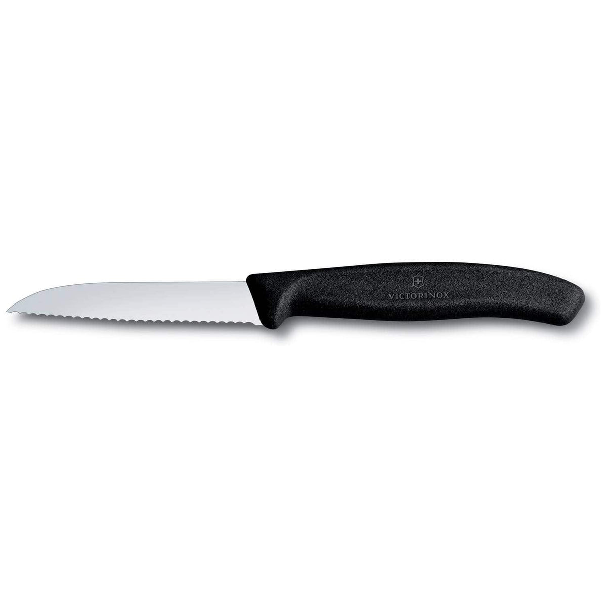 Victorinox Serrated Paring Knife 8 cm Straight Edge Black Handle Swiss Classic 6.7433