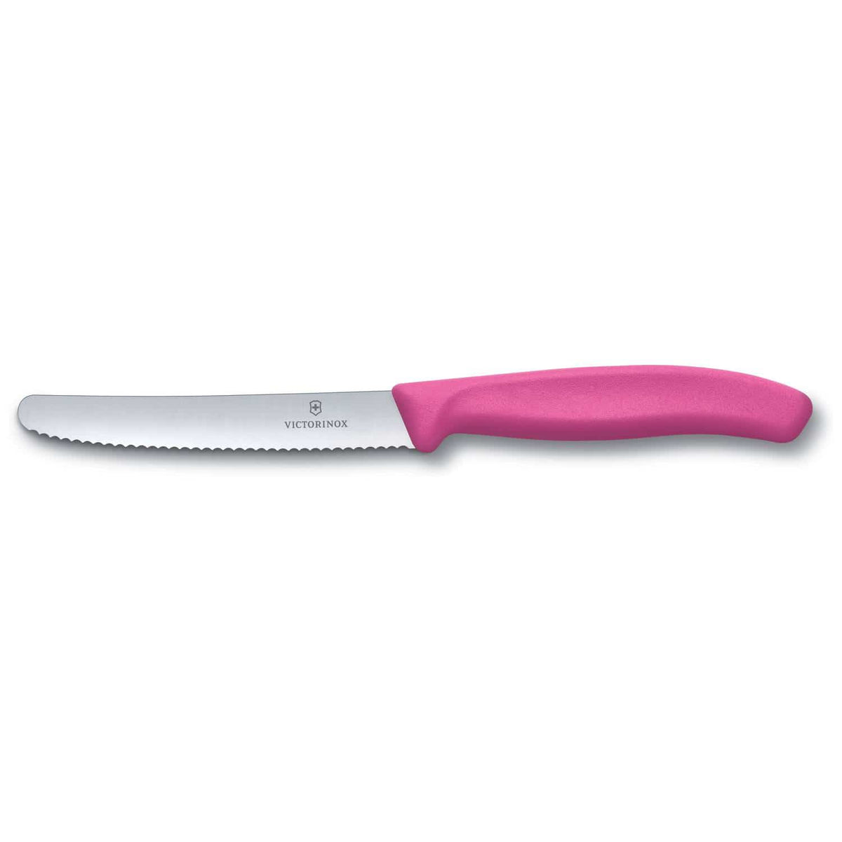 Victorinox Serrated Utility Knife 10 cm Pink Handle Swiss Classic