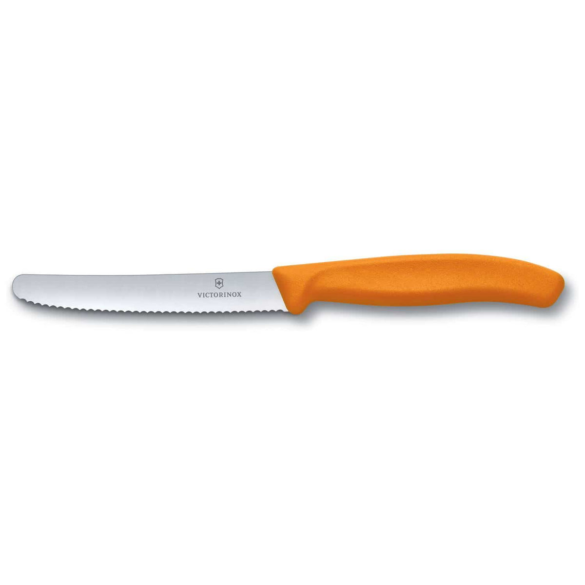 Victorinox Serrated Utility Knife 10 cm Orange Handle Swiss Classic