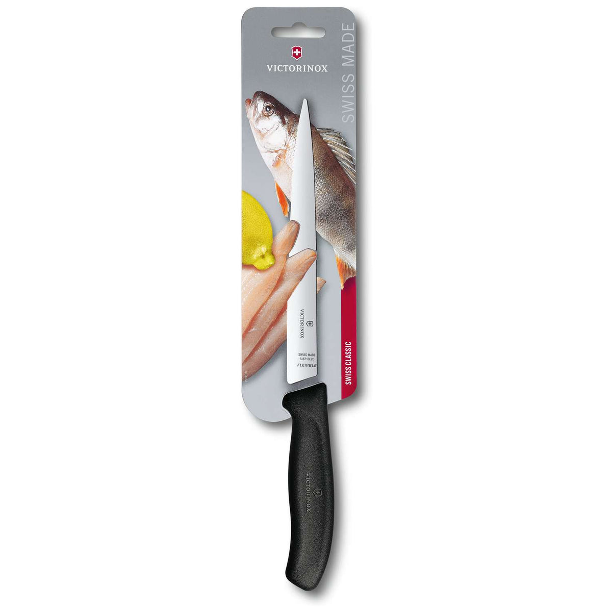 Victorinox Filleting Knife Flexible Blade 20 cm Black Handle Swiss Classic 6.8713.20B