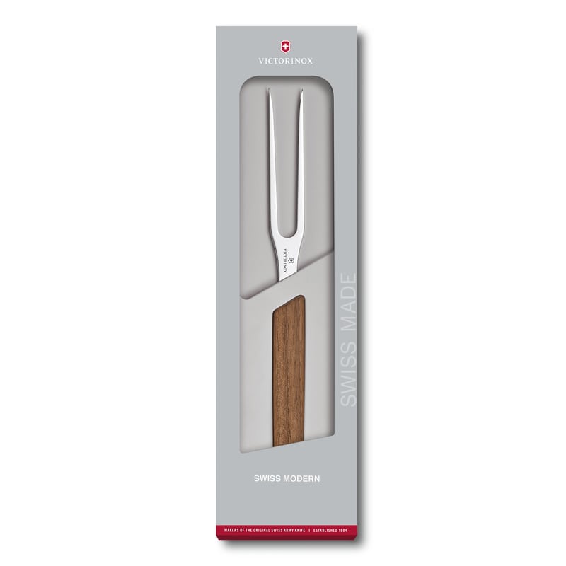 Victorinox Carving Fork 15 cm Wooden Handle Gift Box Swiss Modern 6.9030.15G