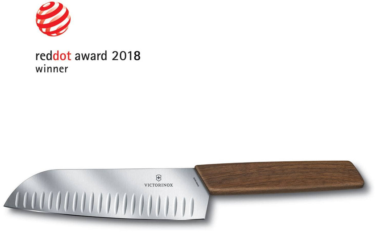 Victorinox Hollow Edge Santoku Knife 17 cm Gift Box Swiss Modern