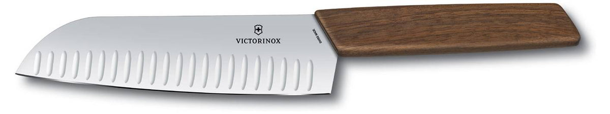 Victorinox Hollow Edge Santoku Knife 17 cm Gift Box Swiss Modern