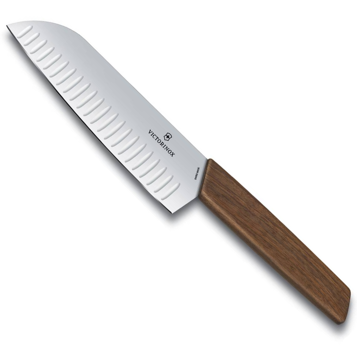 Victorinox Μαχαίρι Santoku με αυλακώσεις 17 εκατ. ξύλινη λαβή σε ειδική συσκευασία δώρου Swiss Modern