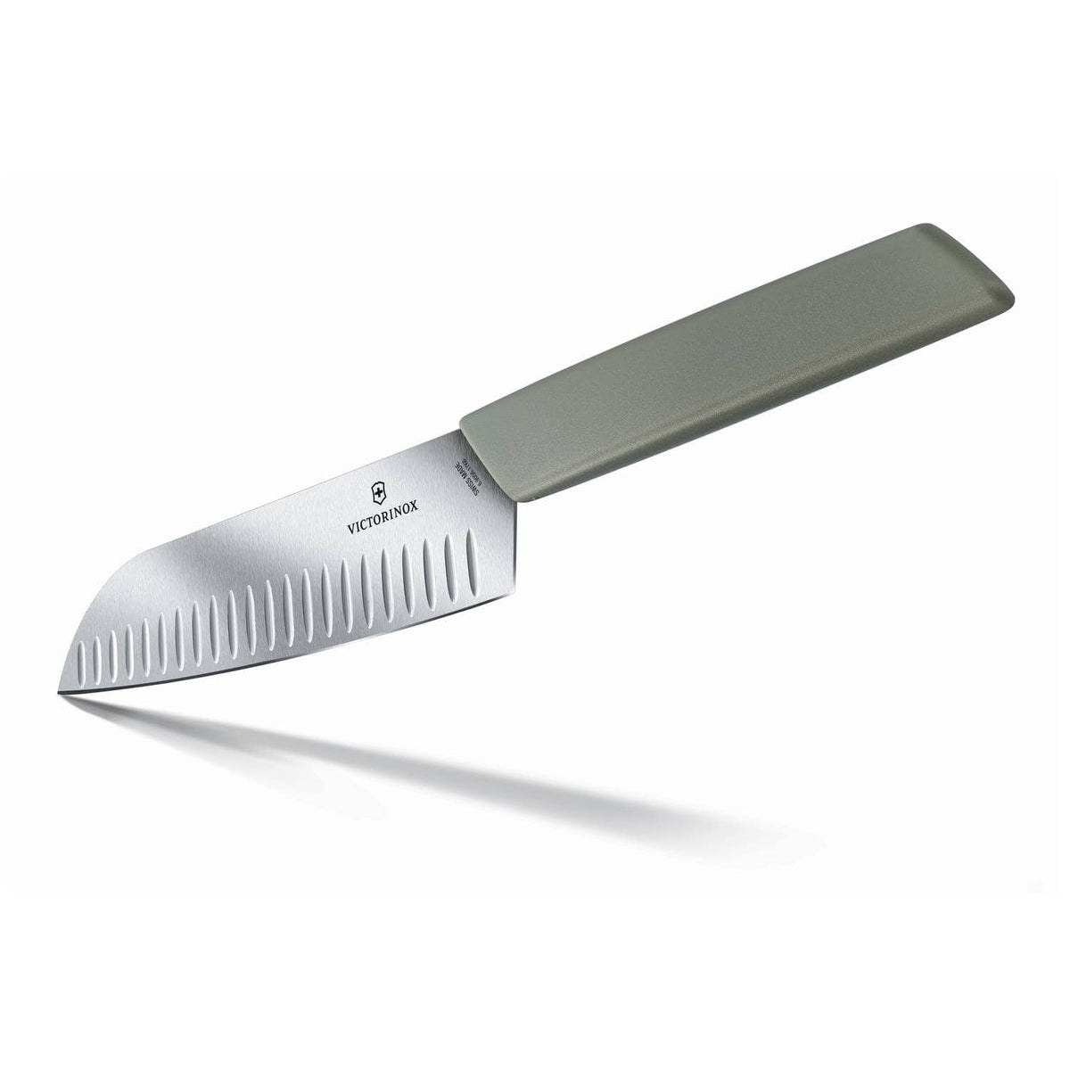 Victorinox Hollow Edge Santoku Knife 17 cm Olive Swiss Modern Handle