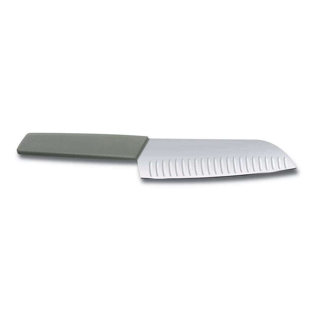 Victorinox Hollow Edge Santoku Knife 17 cm Olive Swiss Modern Handle