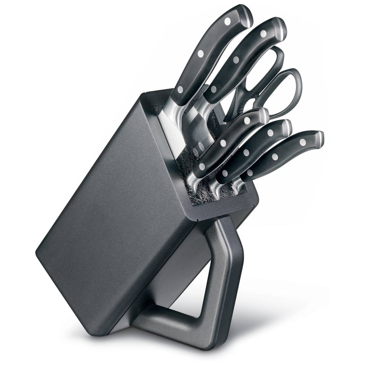 Victorinox Forged Knife Block Nylon Inlay 6-Piece Set Black 7.7243.6