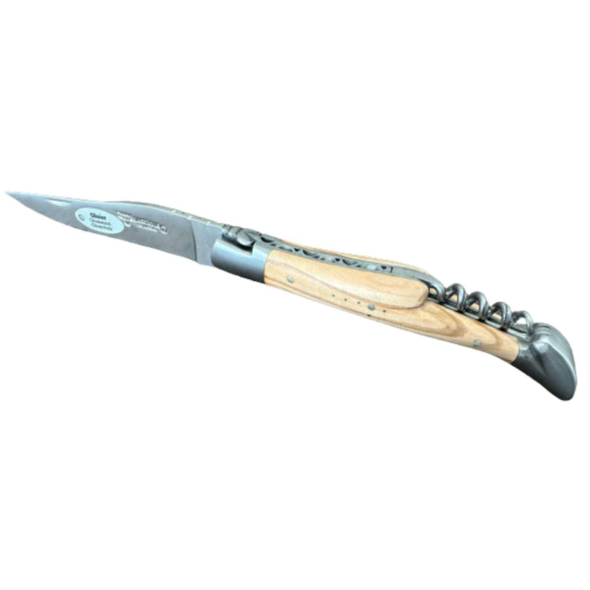 Laguiole en aubrac Folding Knife 12 cm with Corkscrew Olive Wood Handle Laguiole en Aubrac L0312OLIF