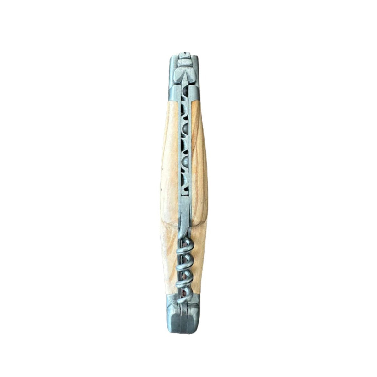 Laguiole en aubrac Folding Knife 12 cm with Corkscrew Olive Wood Handle Laguiole en Aubrac L0312OLIF