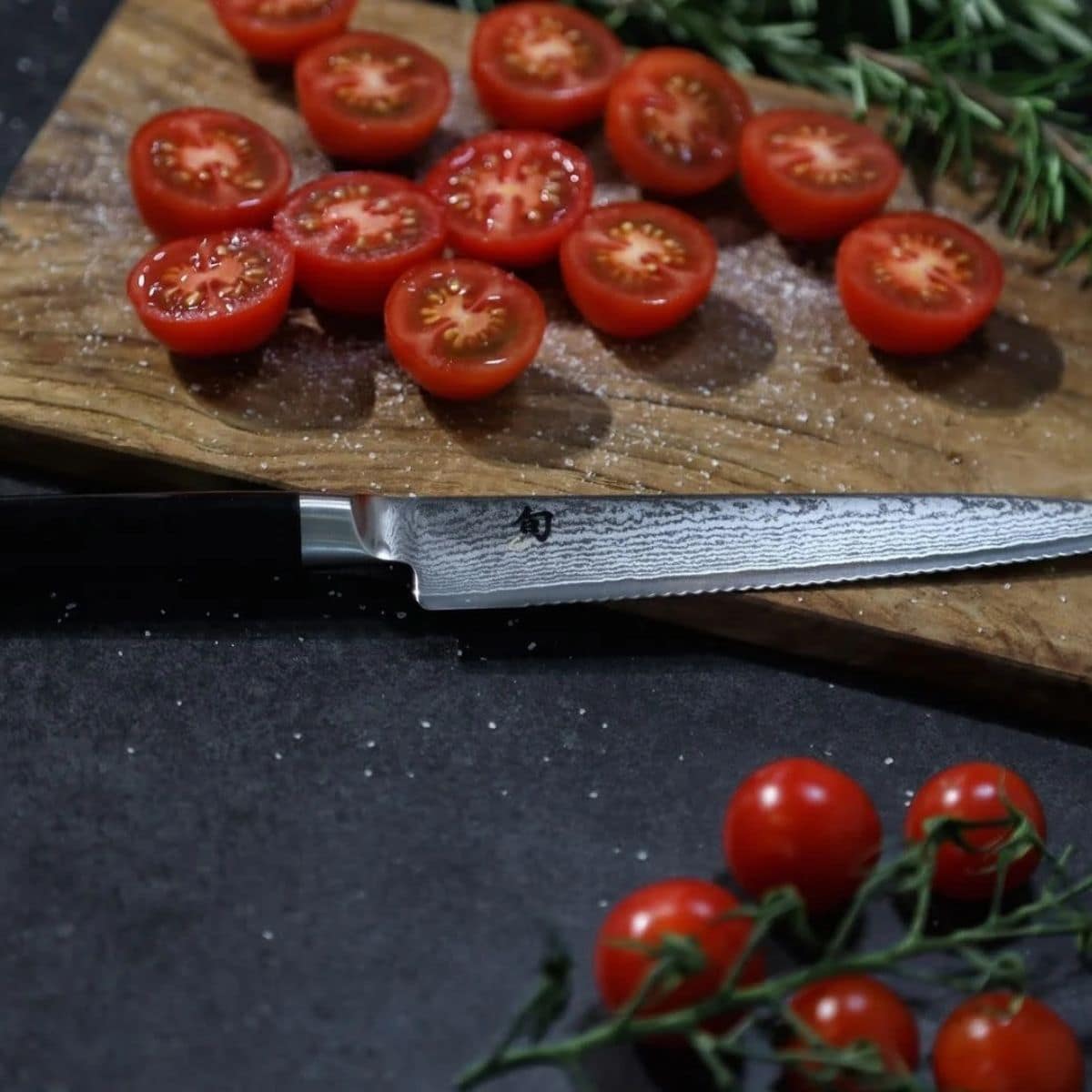 KAI Damascus Serrated Tomato Knife 15 cm Shun DM-0722