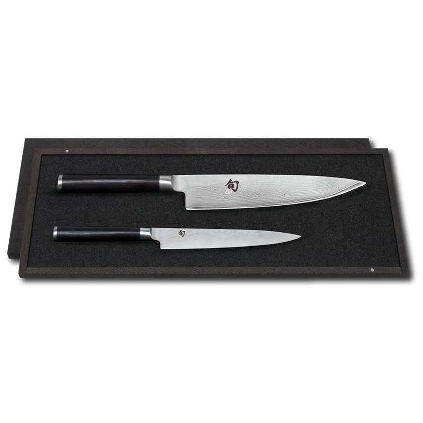 KAI Damascus Knives 2 pcs Set Shun Classic DMS-230