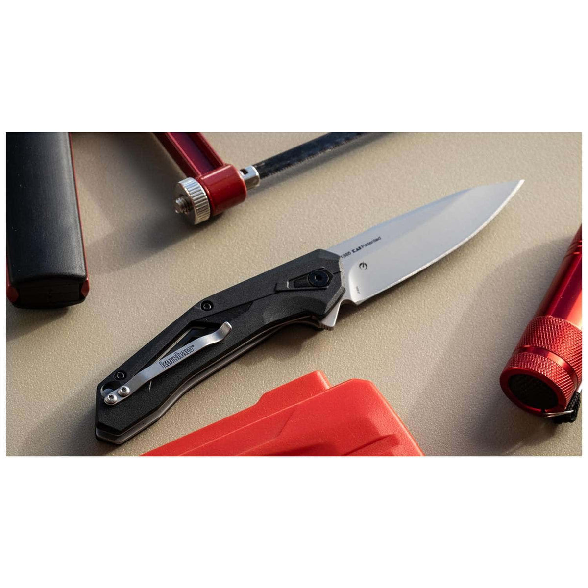 Kershaw Airlock Bead-Blasted Pocket Knife 8 cm Black Handle 84 gr 1385X