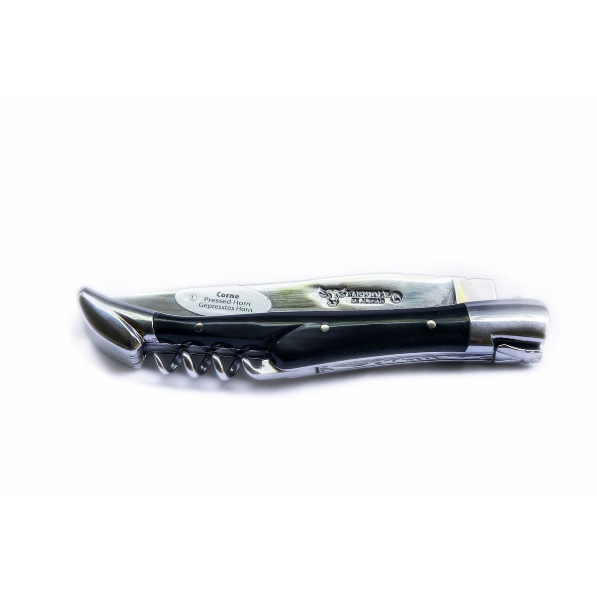 Laguiole en aubrac Folding Knife 12 cm with Corkscrew Horn Handle Laguiole en Aubrac L0312CPI