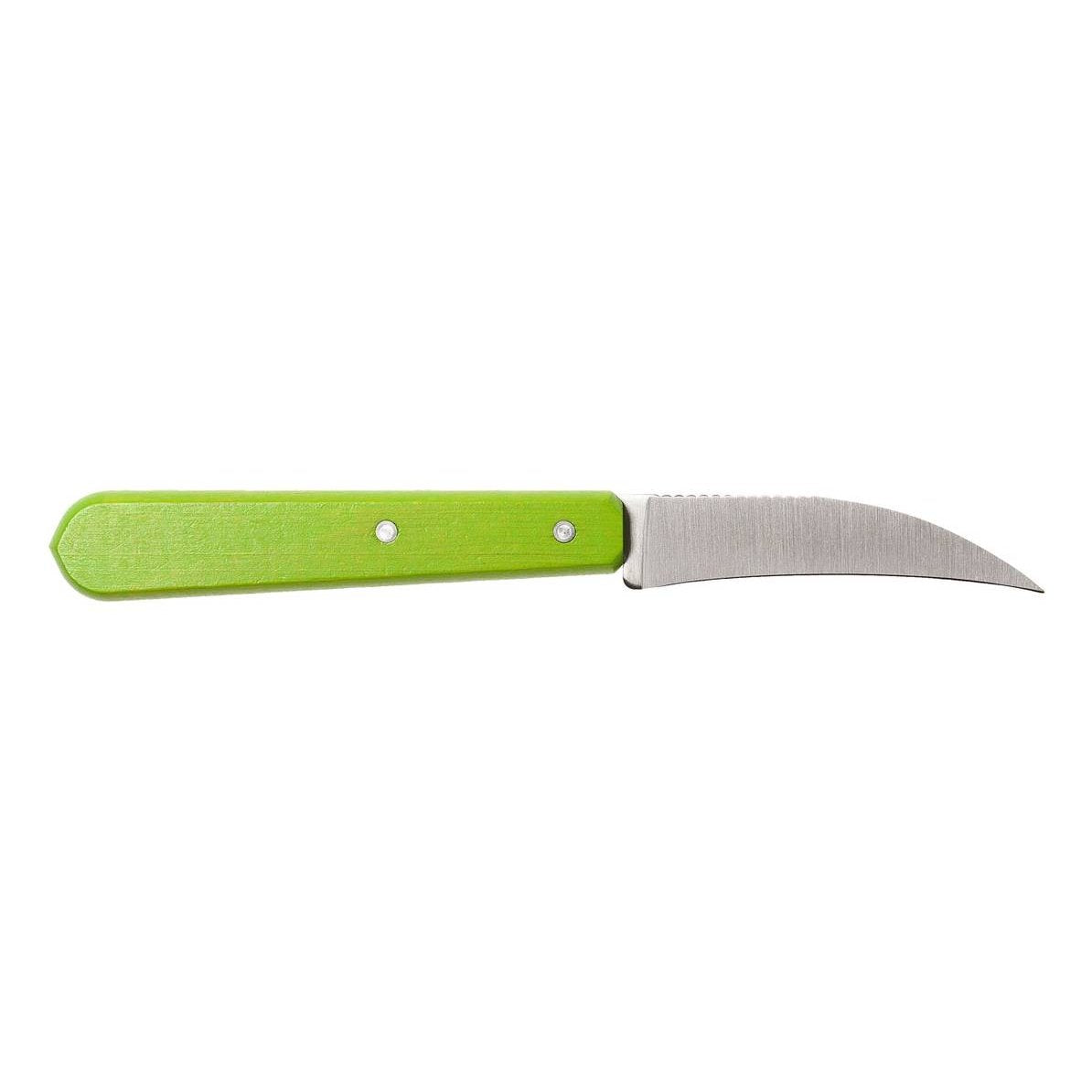 Opinel Peeling Knife 7 cm Green Wooden Handle No 114 Les Essentiels 001925