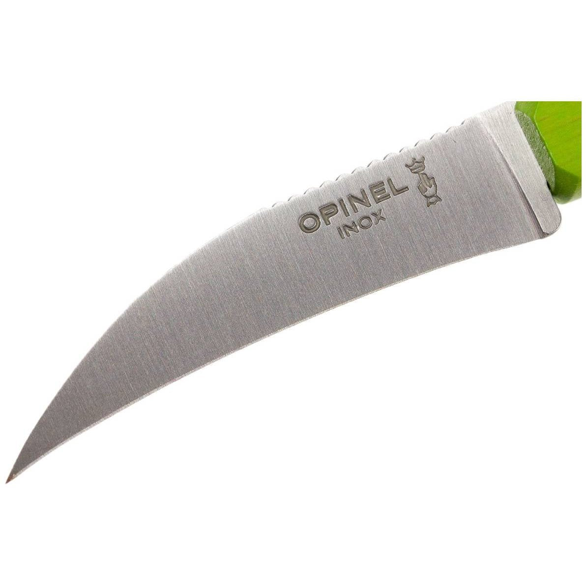 Opinel Peeling Knife 7 cm Green Wooden Handle No 114 Les Essentiels 001925
