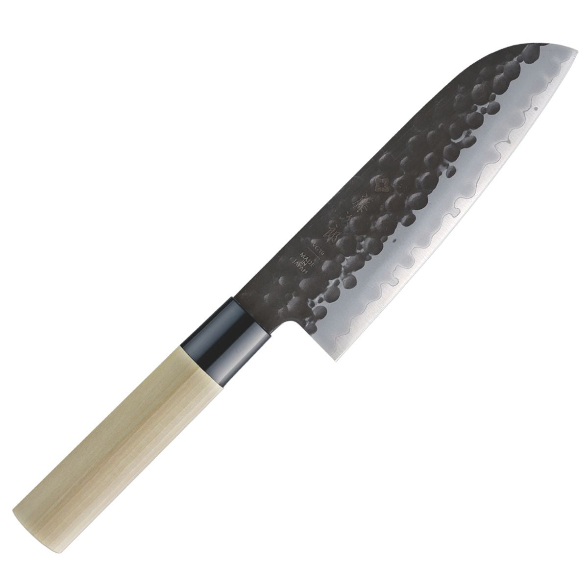 Tojiro Santoku Knife 16.5 cm Magnolia Handle Hammered F-1112
