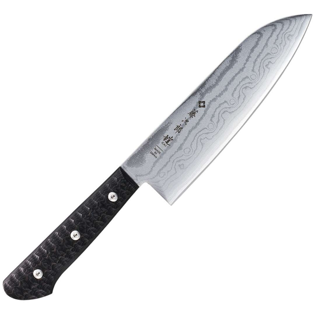 Tojiro Damascus Santoku Knife 17 cm Micarta Handle Gai F-1351