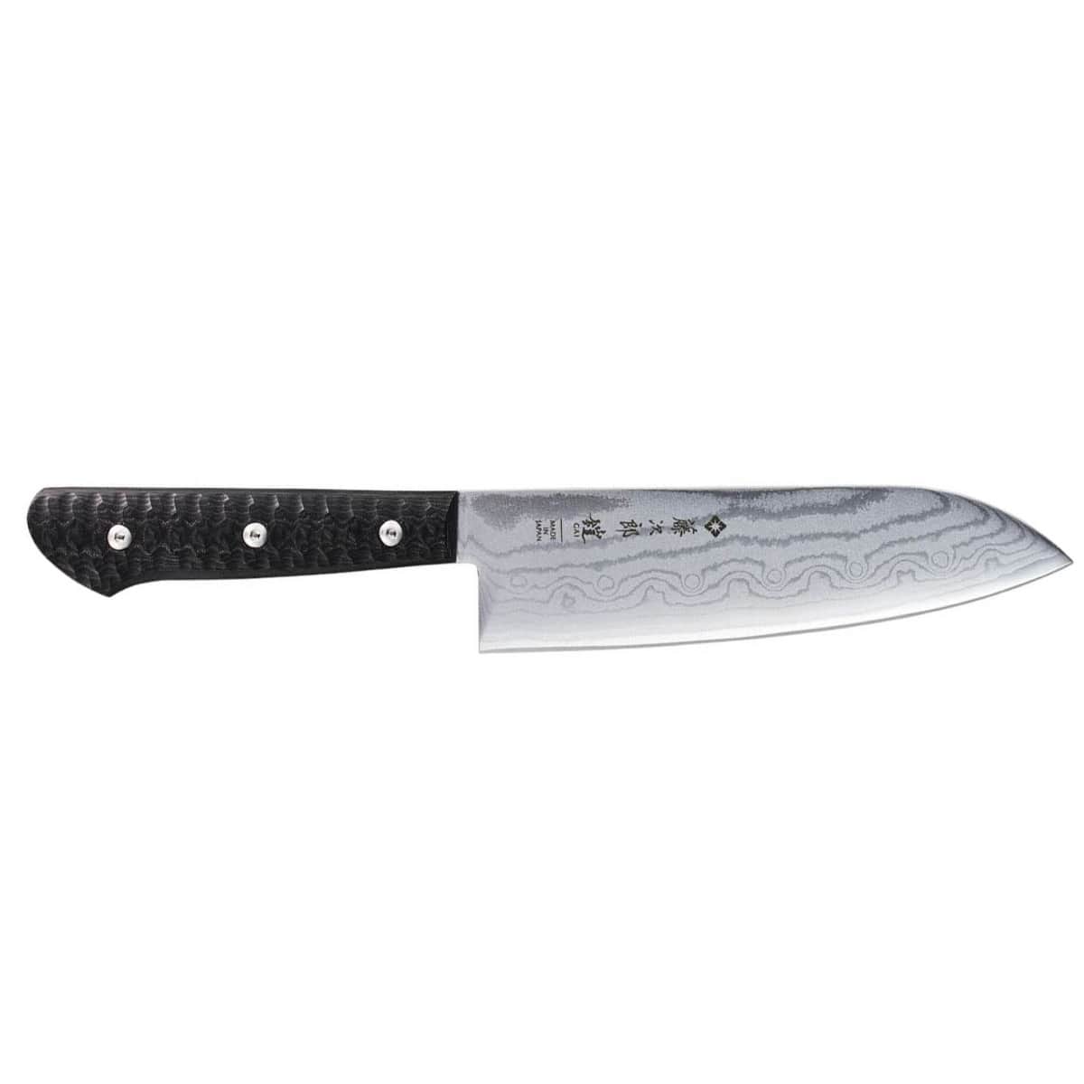 Tojiro Damascus Santoku Knife 17 cm Micarta Handle Gai F-1351