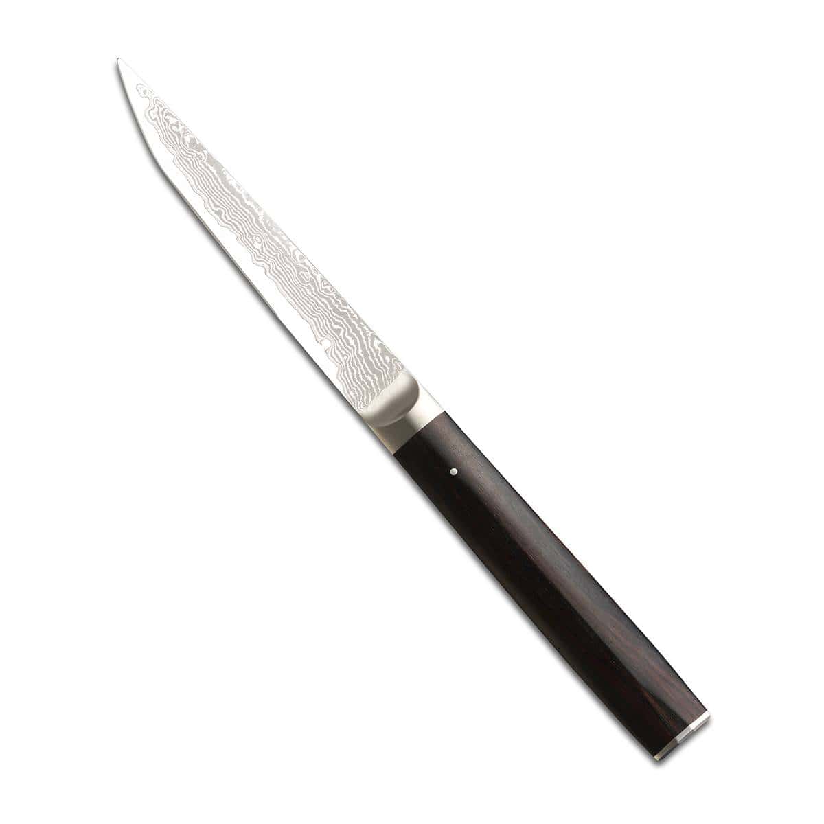 Tojiro Damascus Steak Knife 8 cm Ebony Wakisashi Handle FD-1000