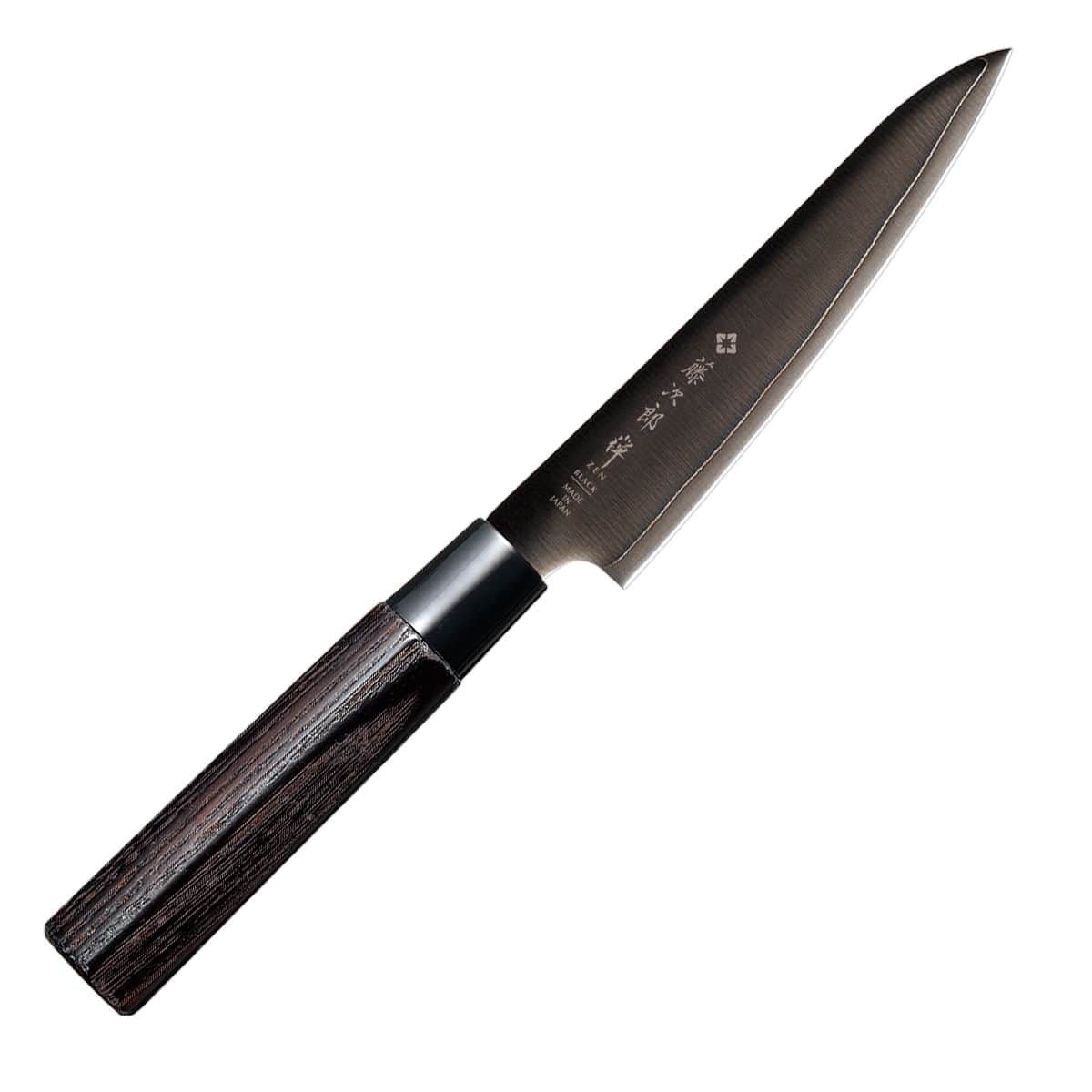 Tojiro Utility Knife 13 cm Chestnut Handle Black Zen FD-1562