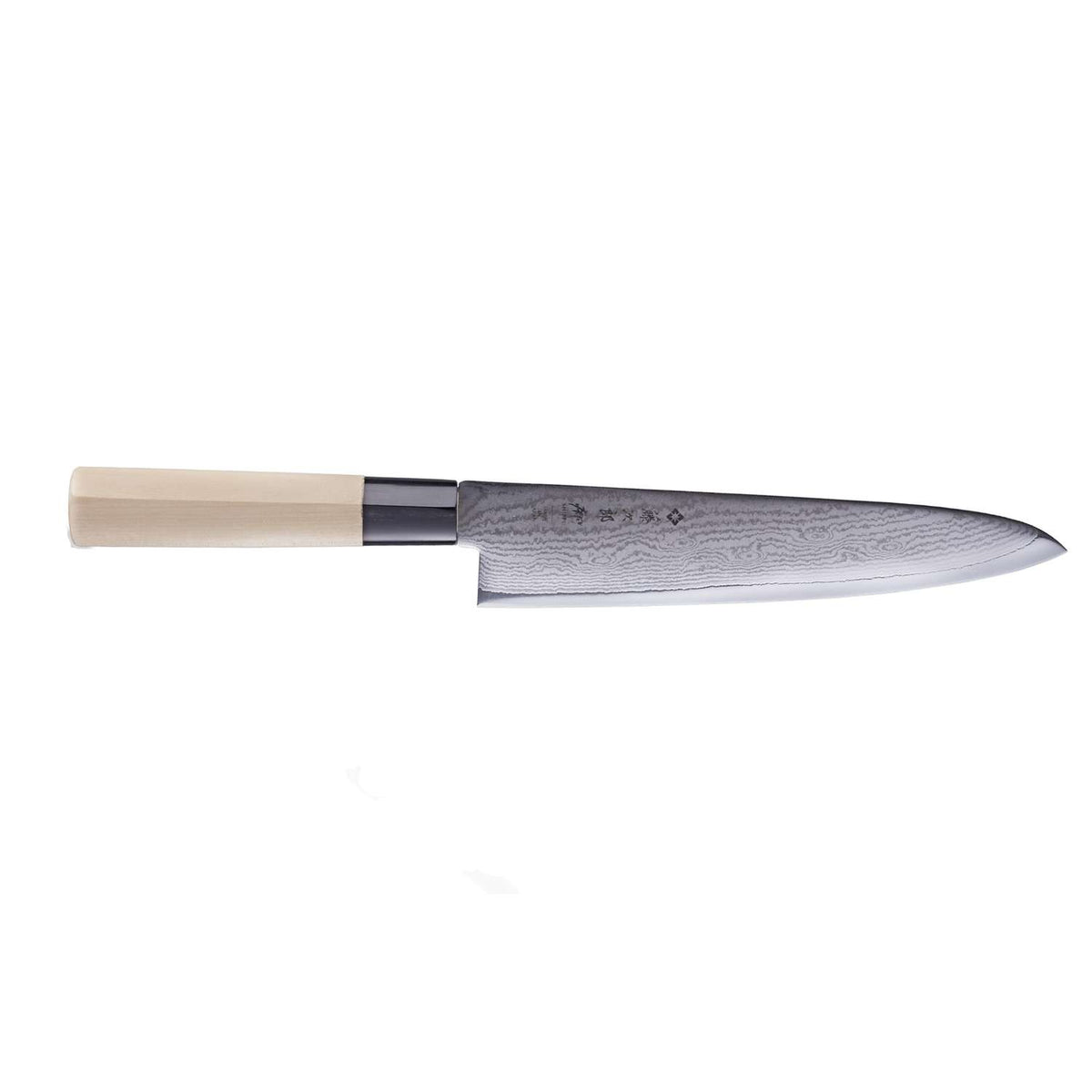 Tojiro Damascus Chef's Knife 21 cm Magnolia Handle Shippu White FD-594
