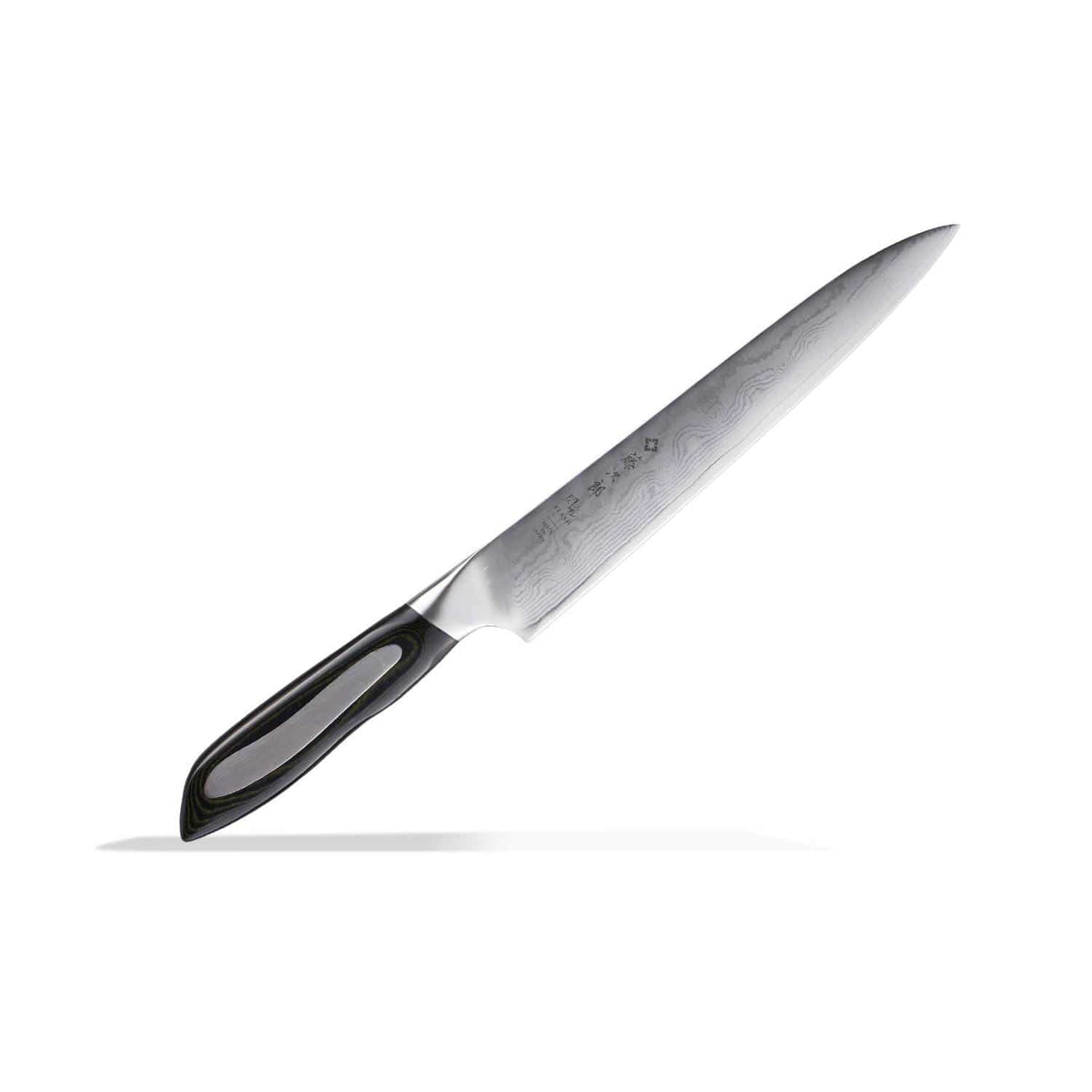 Tojiro Damascus Carving Knife 21 cm Micarta Handle Flash FF-CA210
