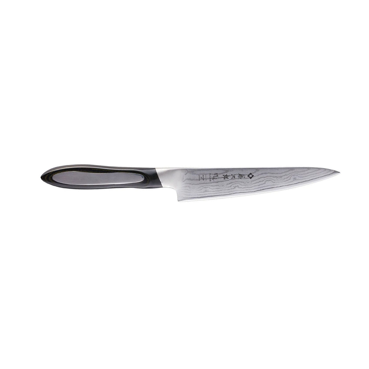 Tojiro Damascus Utility Knife 13 cm Micarta Handle Flash FF-PA130