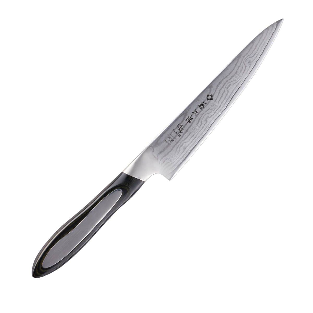Tojiro Damascus Utility Knife 13 cm Micarta Handle Flash FF-PA130