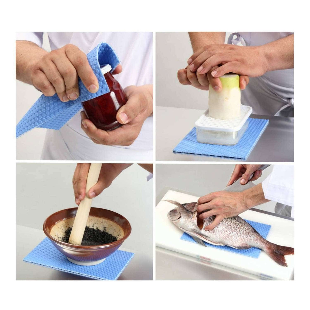Hasegawa Non-Slip Mat For Cutting Boards 25 x 12 cm Blue FYS - 251