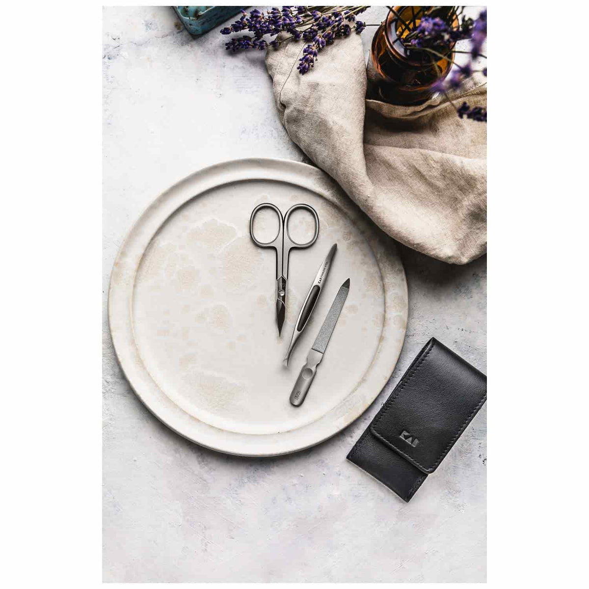 KAI Japanese Manicure Set 6 pcs (Nail Scissors, Cuticle Scissors, Nail Nippers, Nail File, Tweezers & Cuticle Nippers) Instruments Sets BCI-SET03