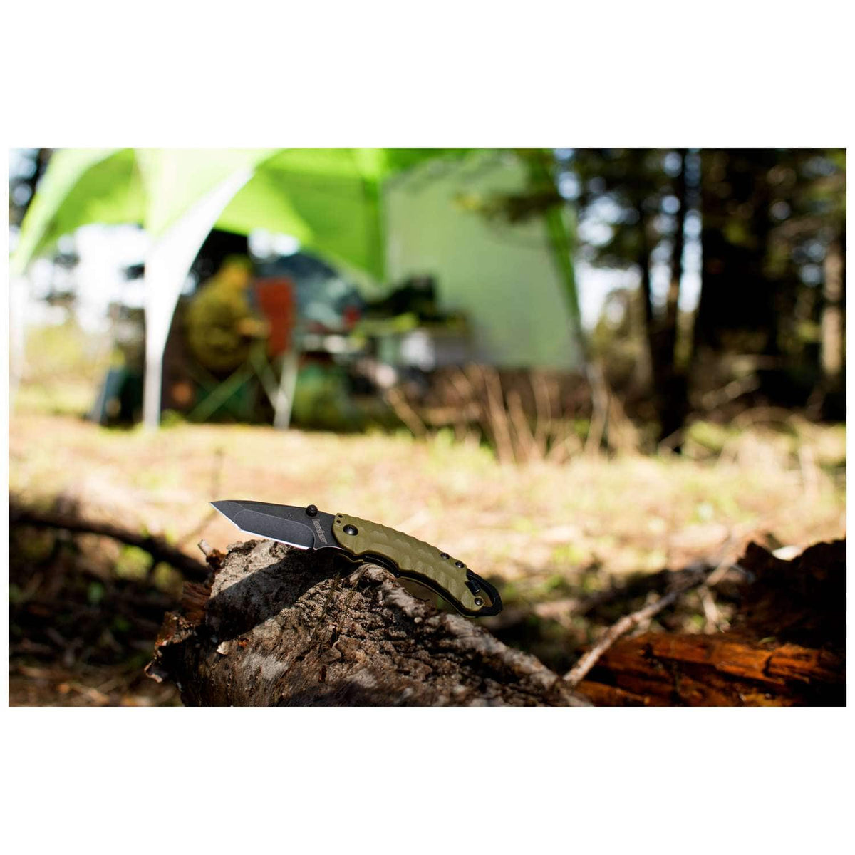 Kershaw Shuffle Tanto BlackWash Pocket Knife 7 cm Olive Handle 86 gr 8750TOLBWX